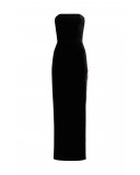 Корсетное вечернее платье в пол черное