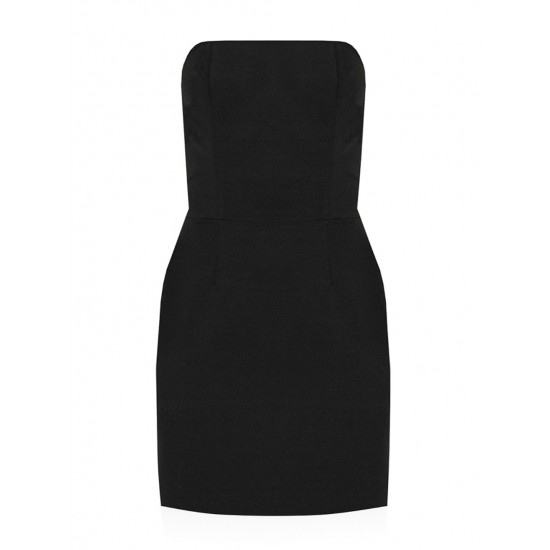 Корсетное платье мини черное